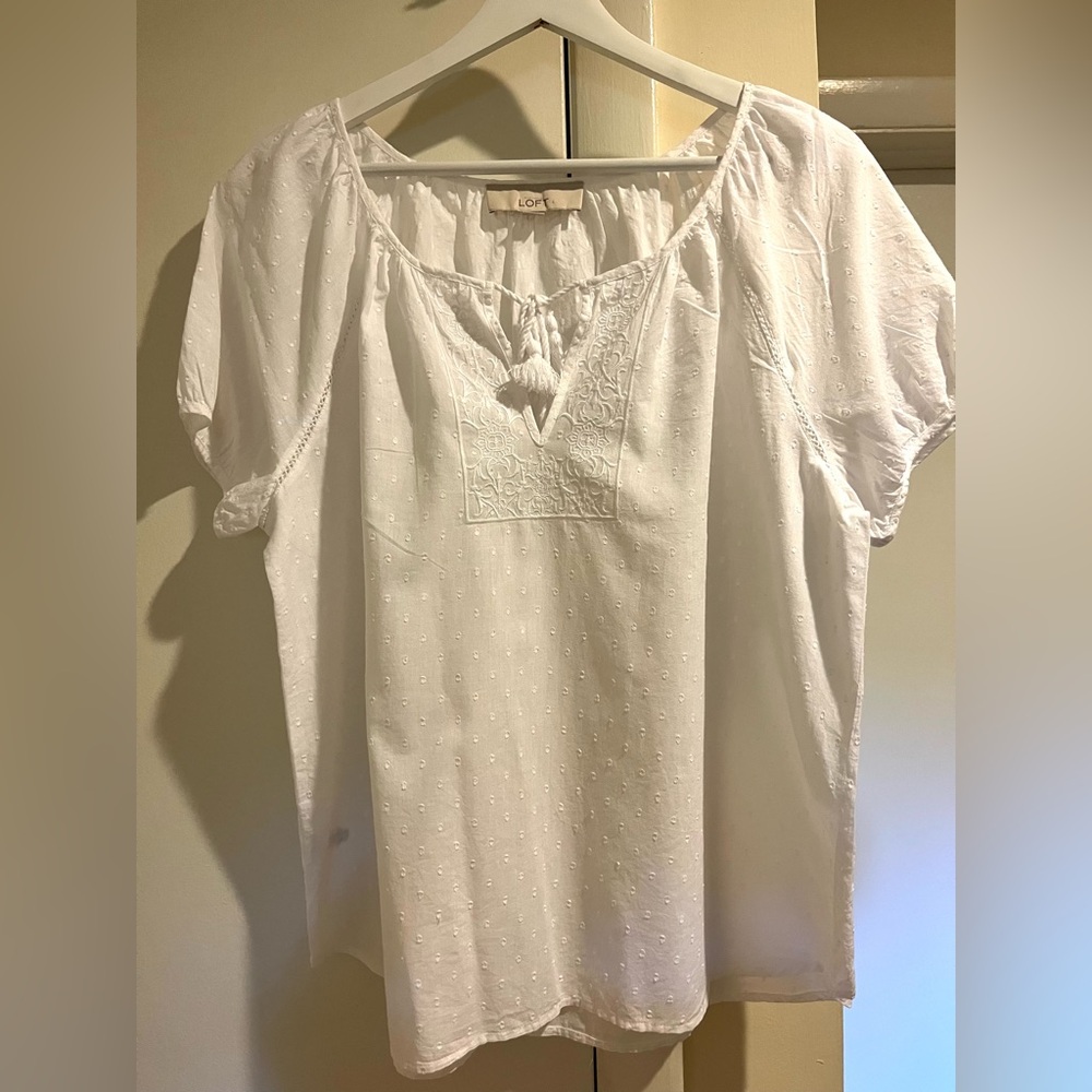 LOFT Swiss Dot Blouse